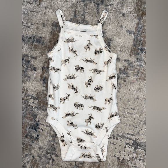 Old Navy Other - Old Navy leopard tank top bodysuit size 12-18 months